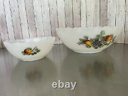 ARCOPAL''FRUITS de FRANCE'' Dishes White Milk glass Lot Of 61