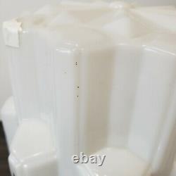 AS-IS Vintage Milk Glass Art Deco Skyscraper Light Fixture / Cover Shade 17