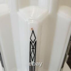 AS-IS Vintage Milk Glass Art Deco Skyscraper Light Fixture / Cover Shade 17