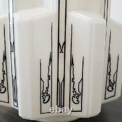 AS-IS Vintage Milk Glass Art Deco Skyscraper Light Fixture / Cover Shade 17