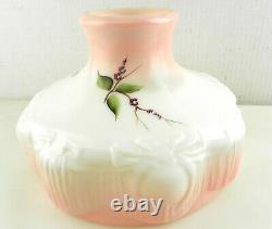 Alladin Original 201-6 Bullseye 10 Oil Lamp Shade Pink/White Rose&Vine T144