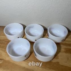 Anchor Hocking Fire King Child Cereal Bowl Milk Glass Oven Proof USA Made Lot 5