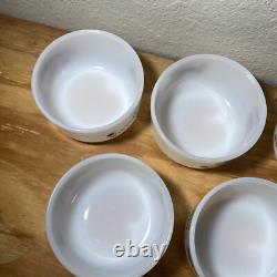 Anchor Hocking Fire King Child Cereal Bowl Milk Glass Oven Proof USA Made Lot 5
