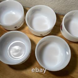 Anchor Hocking Fire King Child Cereal Bowl Milk Glass Oven Proof USA Made Lot 5