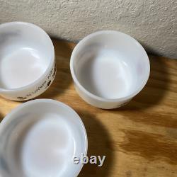 Anchor Hocking Fire King Child Cereal Bowl Milk Glass Oven Proof USA Made Lot 5