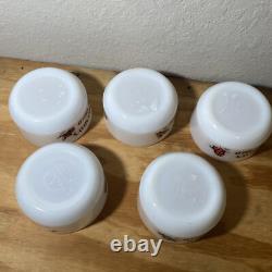Anchor Hocking Fire King Child Cereal Bowl Milk Glass Oven Proof USA Made Lot 5