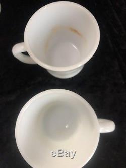 Anchor Hocking Fire King White Milk Glass D Handle Mug Lot 15 Vintage Coffee Cup