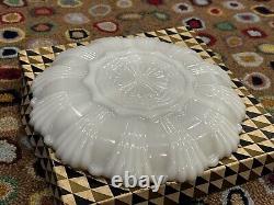 Anchor Hocking Milk Glass Gold Divided Relish Tray Plate New Old Deadstock Box