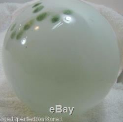 Antique 1800s Victorian Hand Blown Milk Glass Easter Egg Large Hand Painted