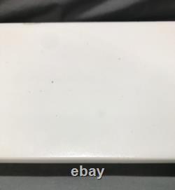 Antique 19 Milk Glass Shelf Cast Iron White Porcelain Brackets Old VTG 833-25B