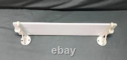 Antique 19 Milk Glass Shelf Cast Iron White Porcelain Brackets Old VTG 833-25B