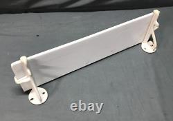 Antique 19 Milk Glass Shelf Cast Iron White Porcelain Brackets Old VTG 833-25B