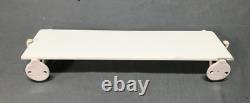 Antique 19 Milk Glass Shelf Cast Iron White Porcelain Brackets Old VTG 833-25B