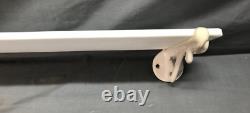 Antique 19 Milk Glass Shelf Cast Iron White Porcelain Brackets Old VTG 833-25B