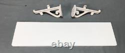 Antique 19 Milk Glass Shelf Cast Iron White Porcelain Brackets Old VTG 833-25B