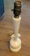 Antique Aladdin Boudoir Lamp Alacite White Milk Glass Gold Vtg Rare Deco Mcm