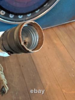 Antique ALADDIN BOUDOIR LAMP ALACITE WHITE MILK GLASS GOLD VTG RARE DECO MCM