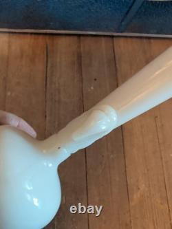 Antique ALADDIN BOUDOIR LAMP ALACITE WHITE MILK GLASS GOLD VTG RARE DECO MCM