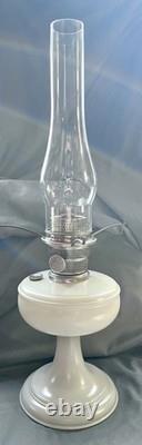 Antique Aladdin Nu-Type Model A, White Milk Glass Oil Lamp