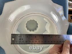 Antique Art Deco Ceiling Light Fixture Skyscraper Milk Glass Shade Globe Black