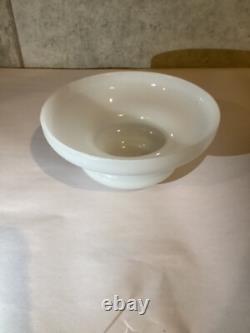 Antique Bohemian Czech 1800's 6 Milk Glass White Bowl