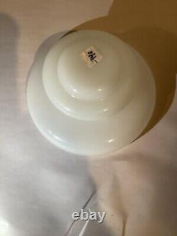 Antique Bohemian Czech 1800's 6 Milk Glass White Bowl
