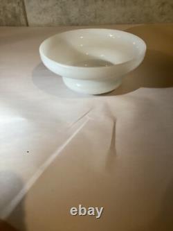 Antique Bohemian Czech 1800's 6 Milk Glass White Bowl