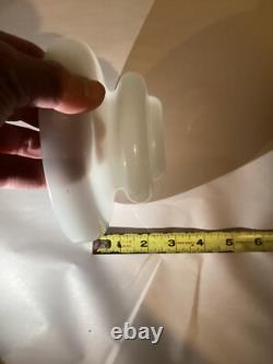 Antique Bohemian Czech 1800's 6 Milk Glass White Bowl