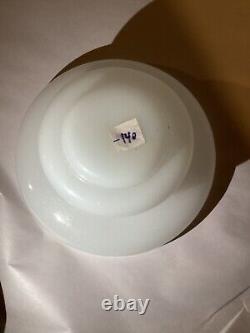 Antique Bohemian Czech 1800's 6 Milk Glass White Bowl