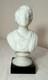 Antique Charles Sumner Figural Frosted Milk Glass Bust Paperweight Sculpture