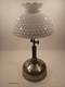 Antique Coleman Quick-lite Table Lamp Chrome Base White Hobnail Milk Glass Shade