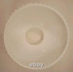 Antique Coleman Quick-Lite Table Lamp Chrome Base White Hobnail Milk Glass Shade