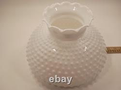 Antique Coleman Quick-Lite Table Lamp Chrome Base White Hobnail Milk Glass Shade