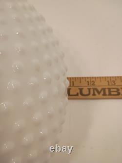 Antique Coleman Quick-Lite Table Lamp Chrome Base White Hobnail Milk Glass Shade