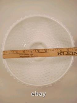 Antique Coleman Quick-Lite Table Lamp Chrome Base White Hobnail Milk Glass Shade