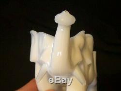 Antique Cooperative Flint Glass White Milk Glass Figural Covered Elephant Rare