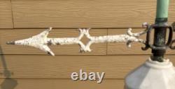 Antique Copper Lightning Rod Weathervane & White Milk Glass Indicator Ball 36 T