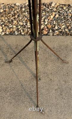 Antique Copper Lightning Rod Weathervane & White Milk Glass Indicator Ball 36 T