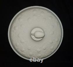 Antique EAPG Hobbs Brockunier MILK GLASS Compote With Lid BLACKBERRY PATTERN 187Os