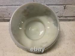 Antique EAPG Possibly Consolidated Milk Glass Cosmos Covered Butter Dish