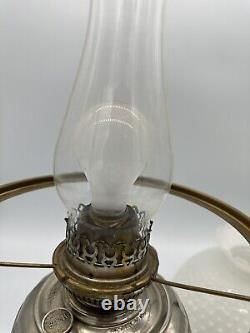 Antique Hobnail Milk Glass Electric Converted Lamp