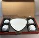 Antique Indiana Milk Glass Smart Set Snack Set 4 Cups & 4 Plates In Original Box