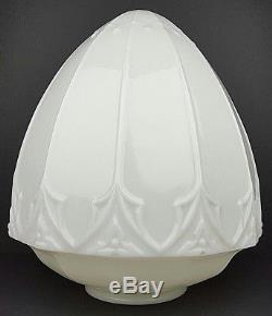 Antique Milk Glass Art Deco Pendant Ceiling Fixture Light Shade 5.75 Fitter Lip