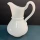 Antique Milk Glass Attributed To Boston Sandwich Full-size Clam Broth Pitcher