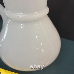 Antique Milk Glass Attributed To Boston Sandwich Full-size Clam Broth Pitcher