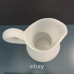 Antique Milk Glass Attributed To Boston Sandwich Full-size Clam Broth Pitcher