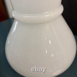 Antique Milk Glass Attributed To Boston Sandwich Full-size Clam Broth Pitcher