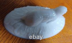 Antique Milk Glass Flaccus Bo Peep sheep covered dish