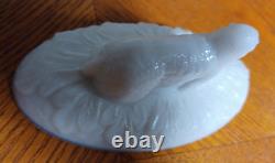 Antique Milk Glass Flaccus Bo Peep sheep covered dish