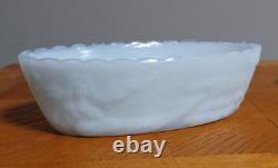 Antique Milk Glass Flaccus Bo Peep sheep covered dish